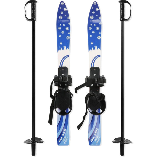 Daolar Kids Skis and Poles with Bindings, Ski Sets for Age 2-4 Beginner Snow Skis 68cm