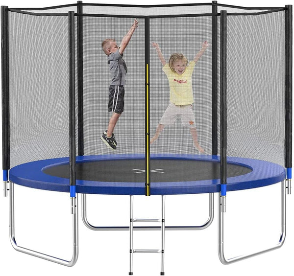 Daolar Trampoline with Safety Net Rain Cover, Ladder, Edge Cover & Accessories, Children's Trampoline Garden Trampoline up to 225 kg